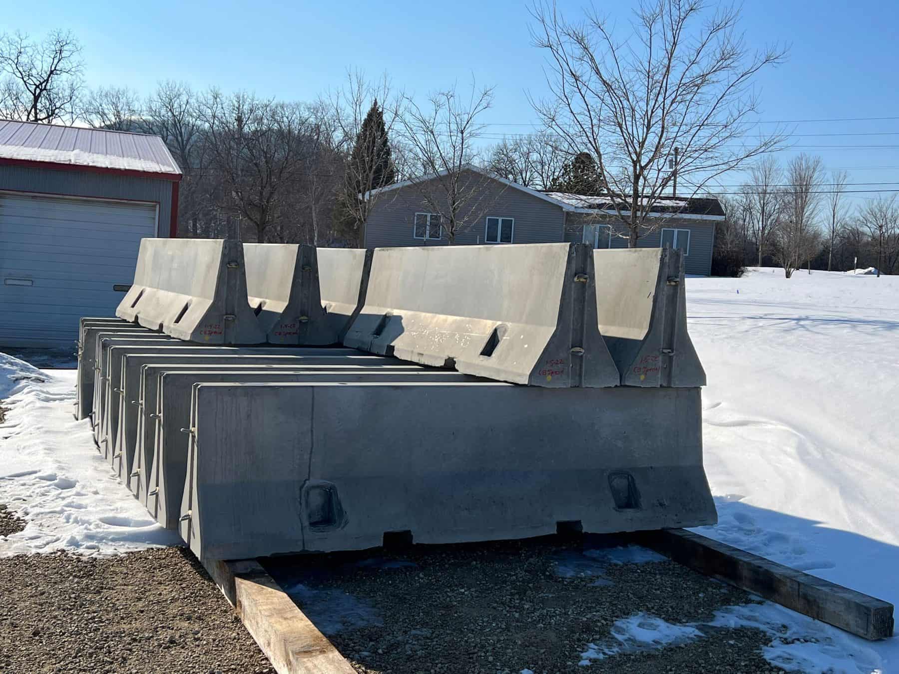 Concrete Jersey Barrier Rental KTI Fencing Minnesota