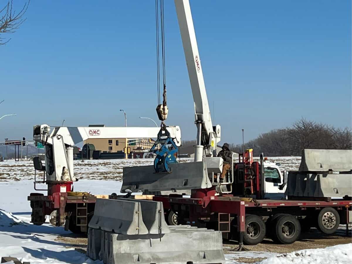 Concrete Jersey Barrier Rental KTI Fencing Minnesota